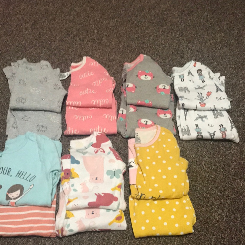 7 long sleeve with matching pants pj sets